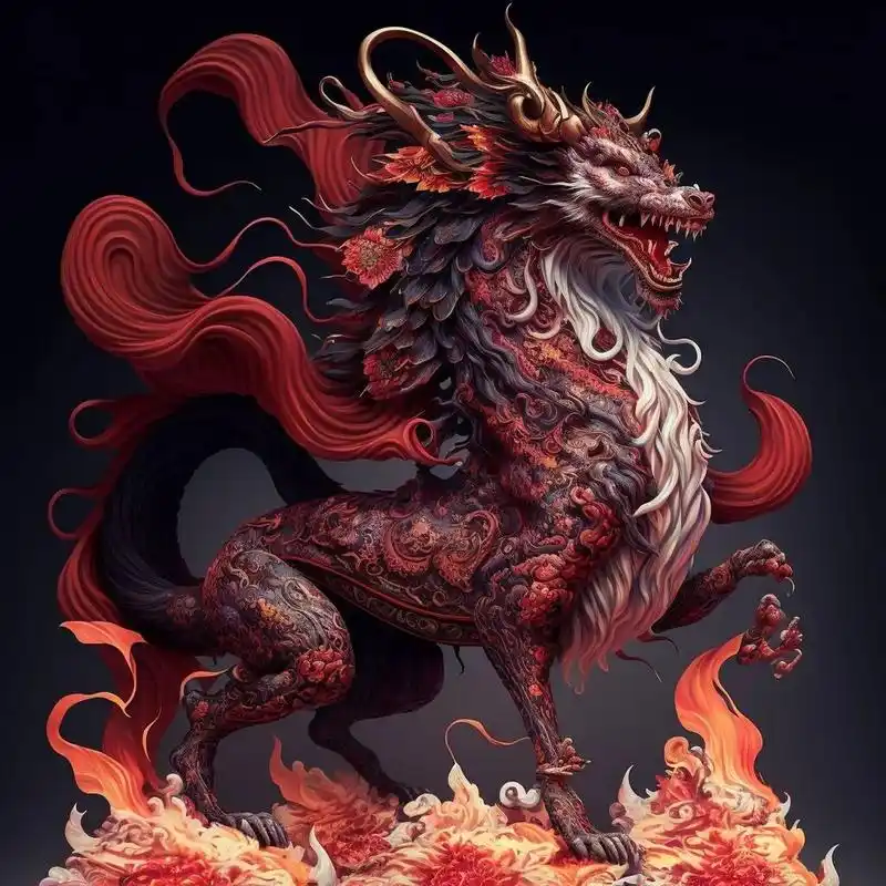 神兽火麒麟 我也俗一下做做神兽—火麒麟,和我名字很配,我qq也叫