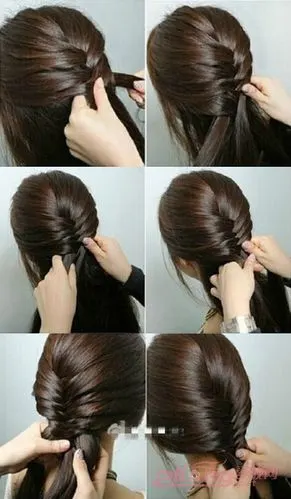 手残党必备:韩式蜈蚣辫编发教程图片