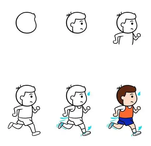 🏃跑步的简笔画💨
