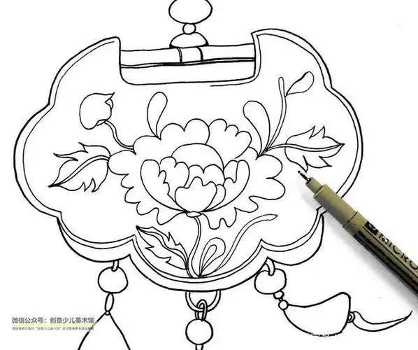 儿童画教程|中国传统首饰之美——吉祥的长命锁