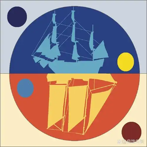 【冷暖对比611】插画/图形设计作业参考 8215色彩构成——冷暖