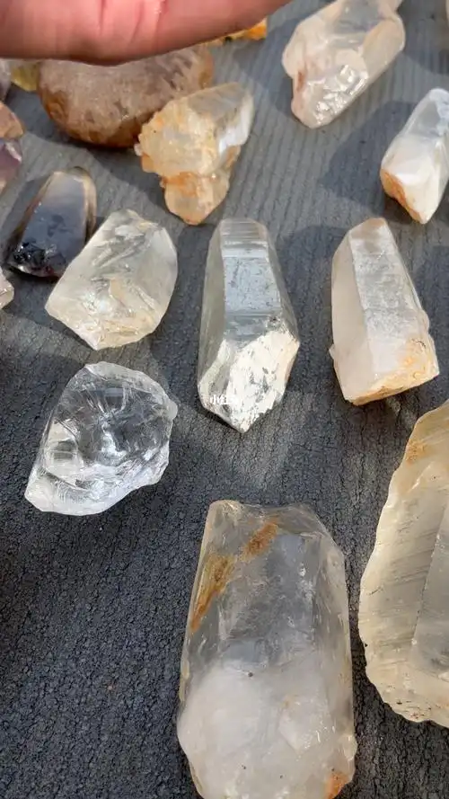 天然水晶原石白水晶柱摆件尚品