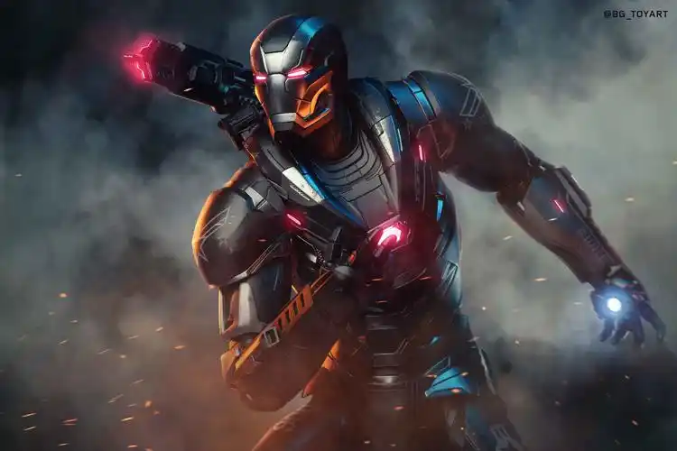 《复仇者联盟4:终局之战》战争机器1:6比例珍藏人偶实物图