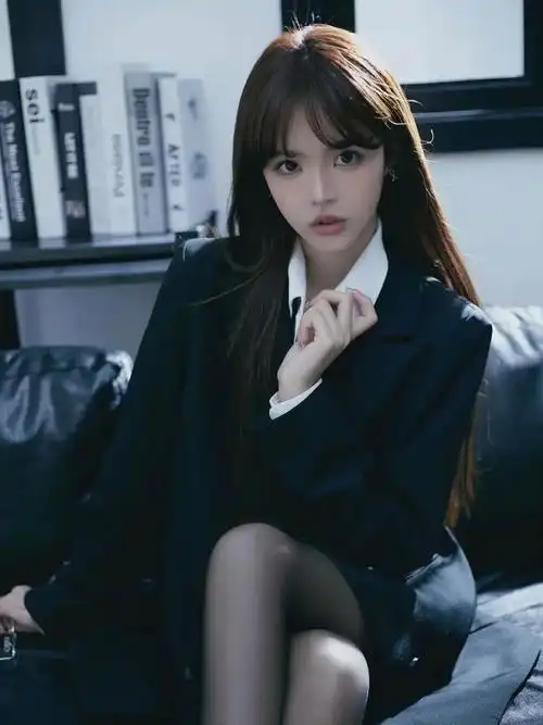 西装美女可爱自信大方优雅唯美写真