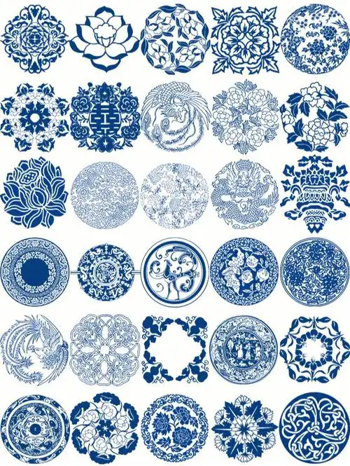 300种青花瓷纹样