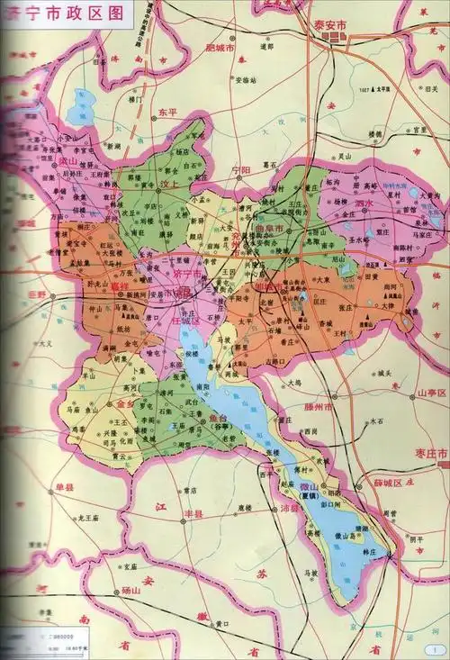 济宁市地图经济运行稳中向好.预计实现地区生产总值4950亿元,增长6%.