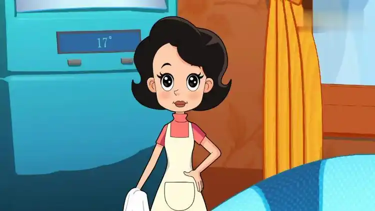 大头儿子说围裙妈妈瘦了,让围裙妈妈赶紧去试试那条新买的裙子