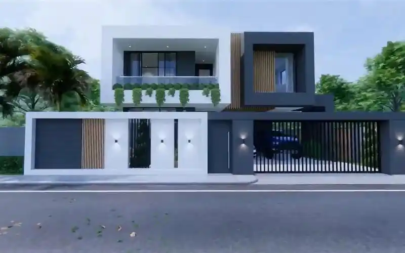 房屋设计 |现代别墅设计效果图2层楼 |11米 x 15米 |5多间卧室【搬运