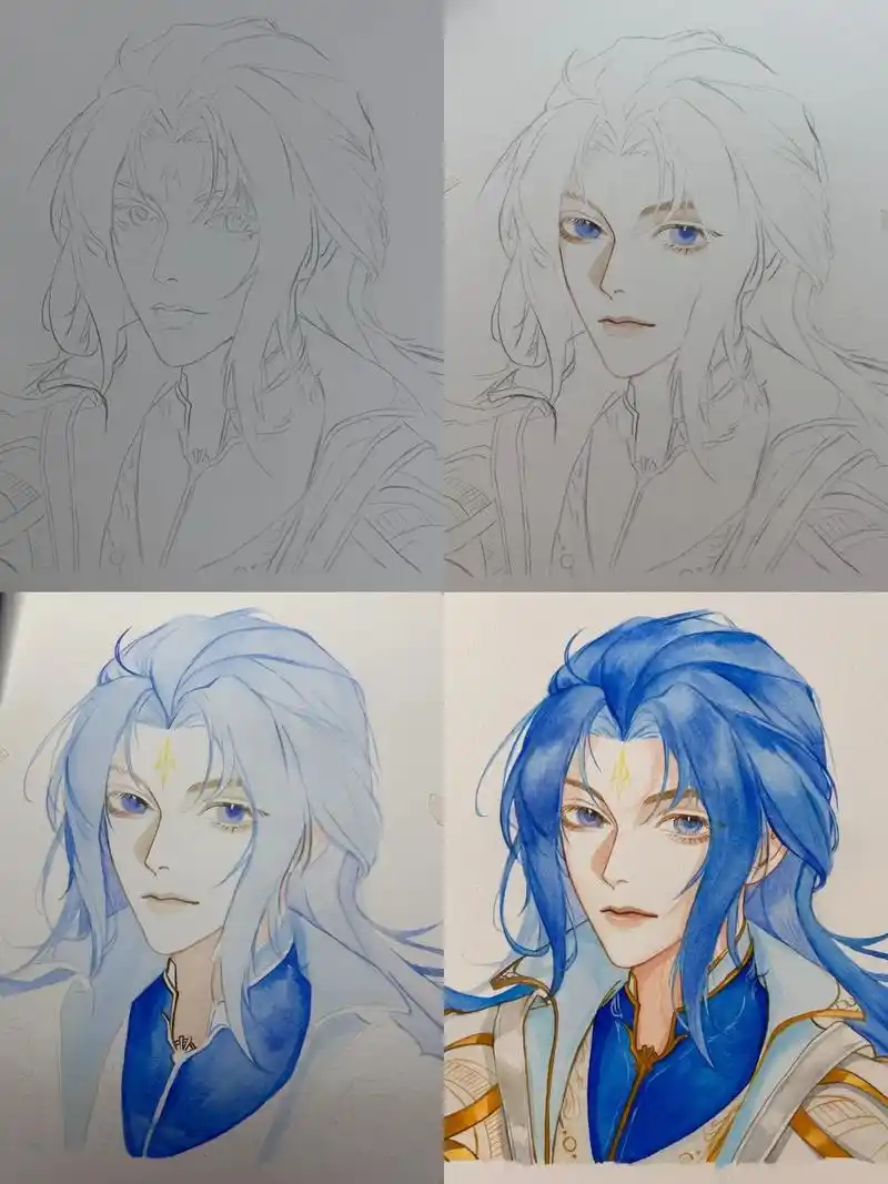 斗罗大陆唐三绘画过程.