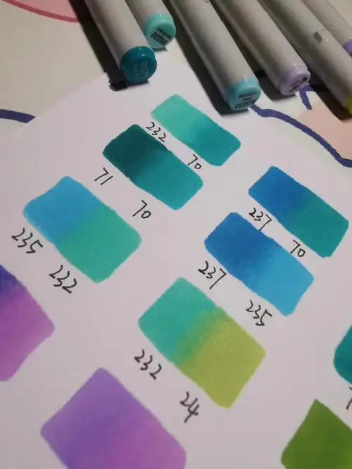 一些马克笔渐变色