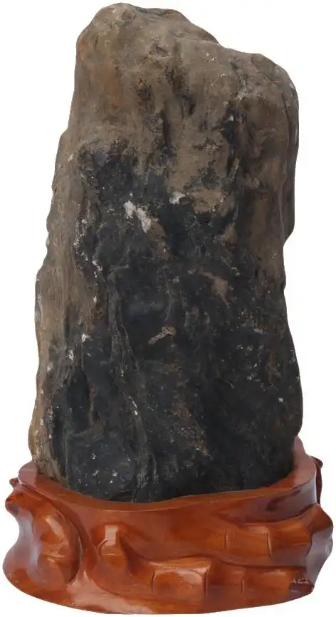 新中式禅意摆设硅化木水冲石原石招财镇宅客厅玄关电视柜奇石摆件