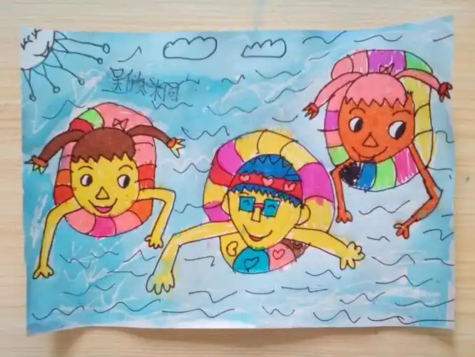 幼儿班作品~我爱游泳