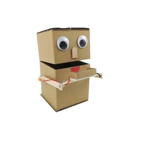 手工吃硬币机器人学生科学小实验科技制作diy玩具科学整套益智