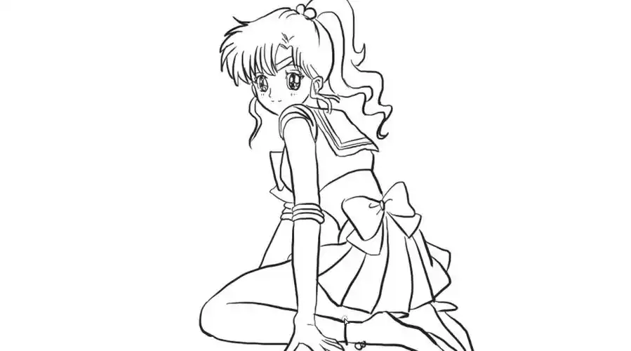 [小林简笔画]如何绘画动画片《美少女战士》中美丽的木星之木野真琴