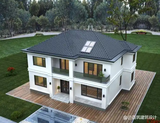 简约现代风二层别墅,带小阁楼增加储物空间