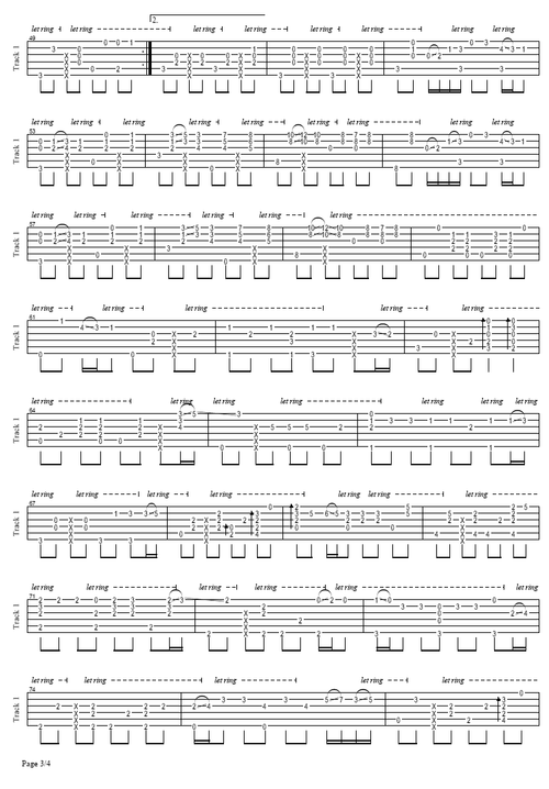 情非得已指弹吉他谱