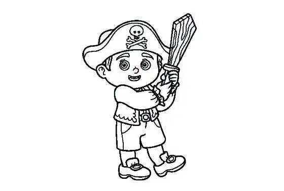 儿童海盗简笔画步骤图教程海盗船长简笔画 海盗船长简笔画怎么画我是