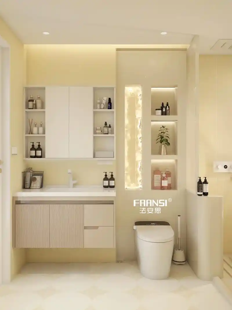 卫生间的时尚感|隐藏镜面的镜柜就是卷.98 现在的卫浴家居好 - 抖音