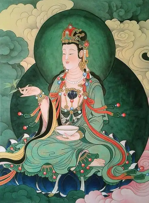 工笔重彩菩萨|纯艺术|绘画|诗墨_原创作品-站酷zcool