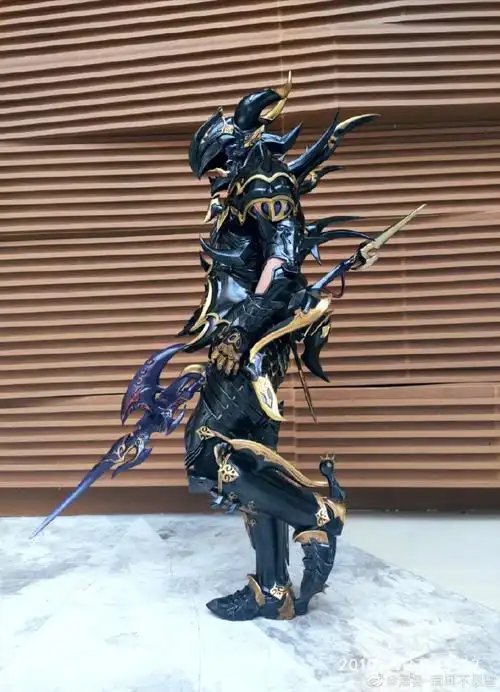 最终幻想14超话#ff14#苍天龙骑50校服白膜:@清晏-眉间不见雪涂装