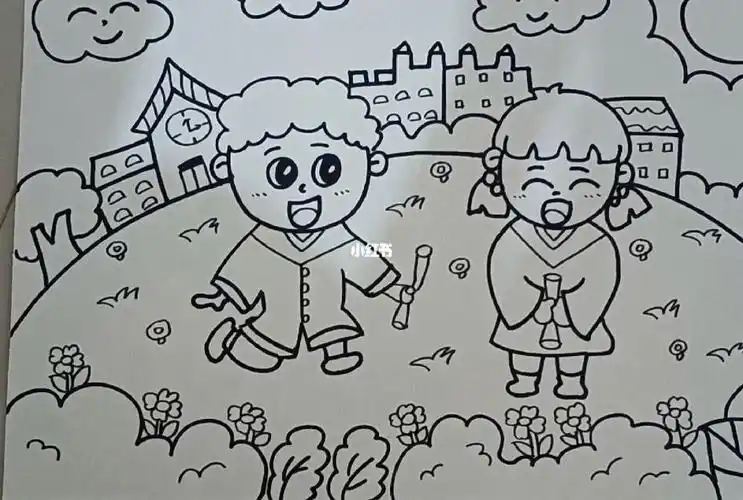 每天都要进步#儿童画  #简笔画  #毕业季