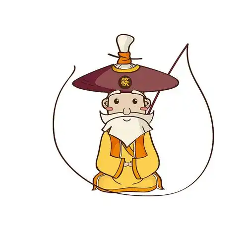 筷子叔叔餐饮品牌之姜子牙卡通形象设计