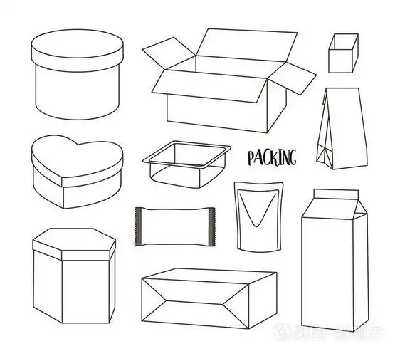 包装盒子集合插画-正版商用图片0gihiy-摄图新视界