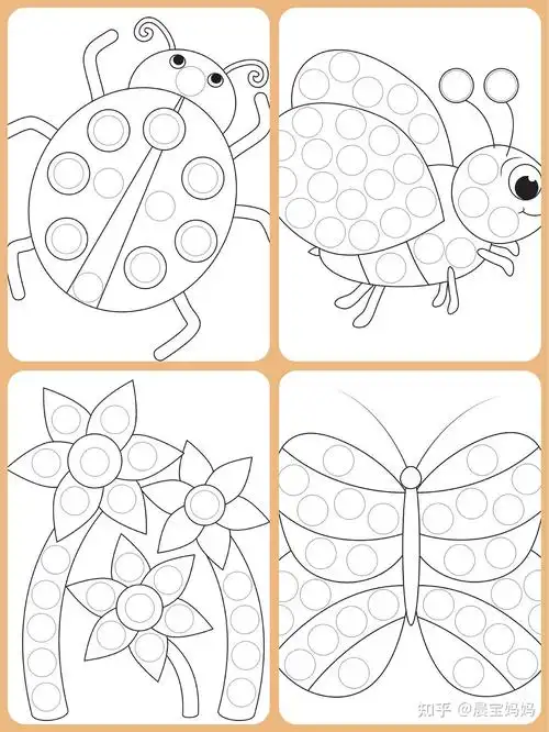 简单好玩的幼儿园手指画素材 | 儿童绘画启蒙 | 免费分享