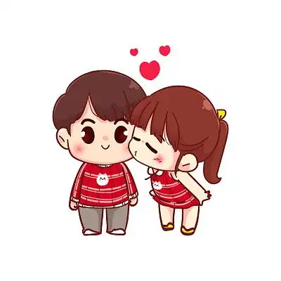 星地球空卡通浪漫宇宙情侣牵手情人节原创插画素材