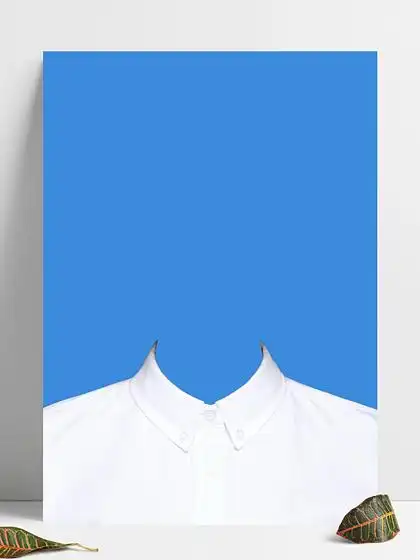 白衬衫证件 i>照 /i> i>一 /i> i>寸 /i> i>照 /i>蓝红白底ps层