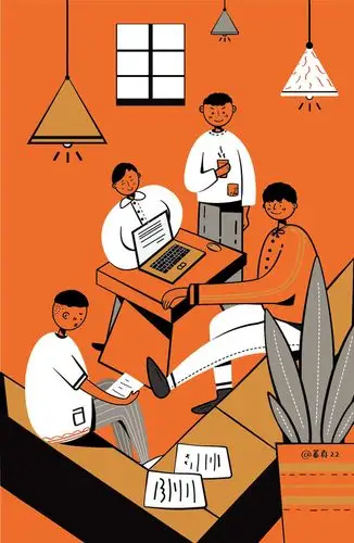 ps :很喜欢的一种插画风格,学习中