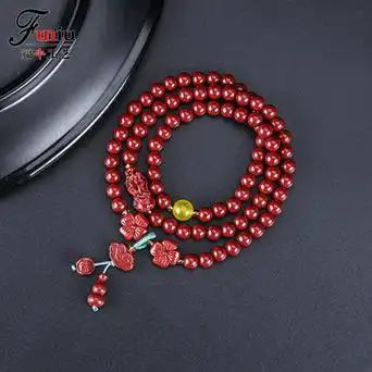 红朱砂手串批发 天然高含量正品紫砂6mm三圈手链饰品一件代发批发