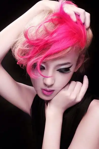 美发渐变色海报写真发型图片设计美发店挂图最新款订制做高清x101