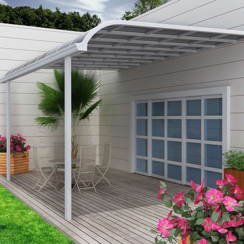 西安铝合金遮阳pc透明阳台别墅挡雨棚家用露台顶棚户外门头遮雨蓬