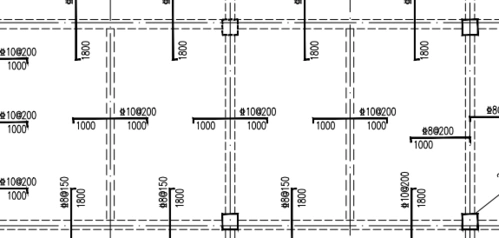 楼板双层双向,支座负筋构造