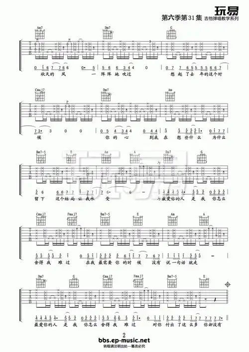 黄品源 你怎么舍得我难过吉他谱 黄品源 黄品源 你怎么舍得我难过吉他