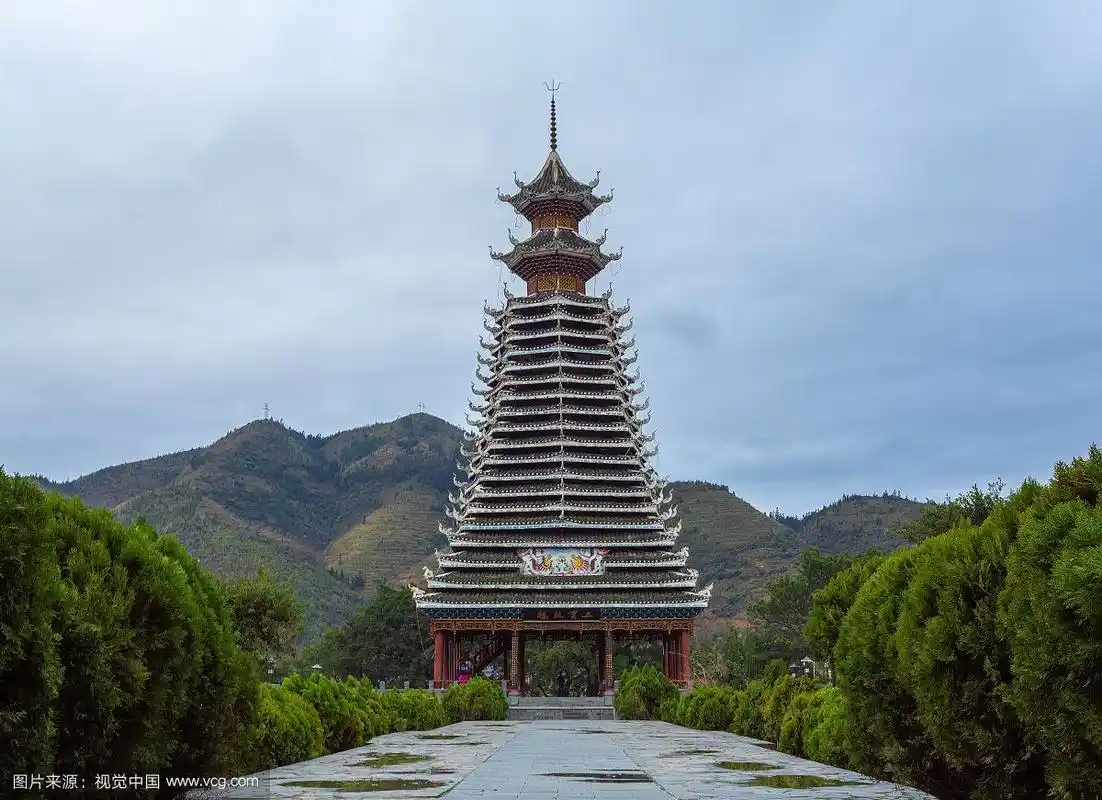 贵州黔东南侗族三宝鼓楼