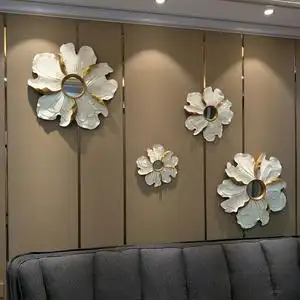 轻奢风墙面装饰挂件花朵壁挂墙饰创意立体挂墙客厅背景墙上装饰品
