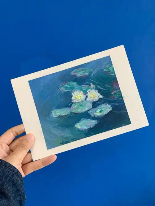 油画棒画莫奈的睡莲