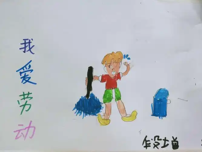 写美篇活动目标:       观察人物劳动时的不同动态,运用绘画的方式