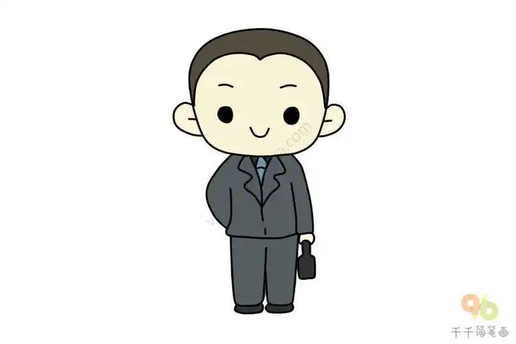 男性律师简笔画