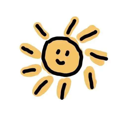 手绘可爱小太阳qq头像