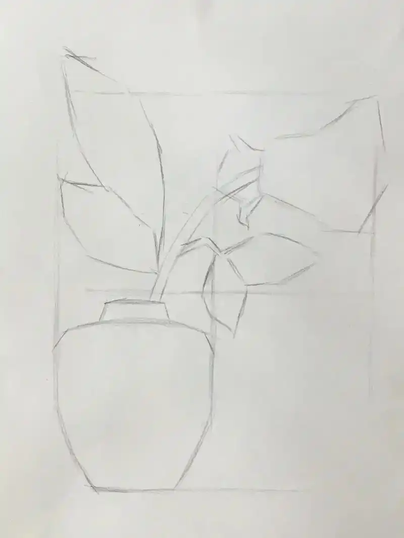 素描玫瑰花绘画步骤详解第一步:起形.先用 2b铅笔定出画面 - 抖音