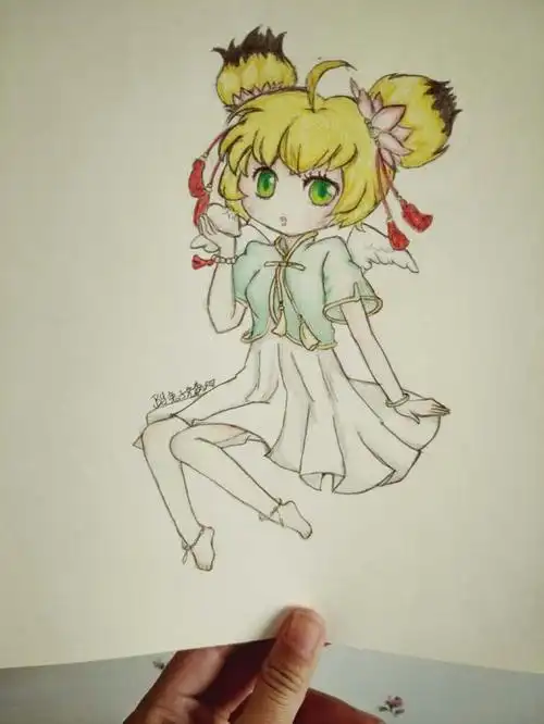 临摹来自飒漫画纯白色梦境胡仙仙