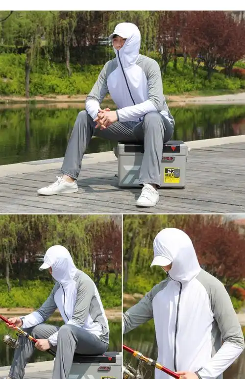 夏季冰丝钓鱼防晒服装男款垂钓衣户外套装女透气防蚊速干装备全套