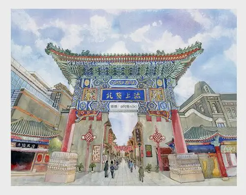 【手绘城市】天津