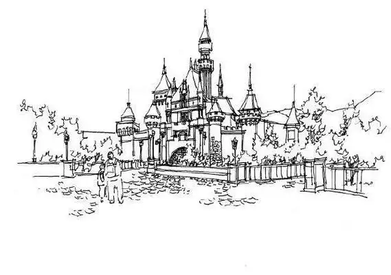 迪士尼城堡简笔画