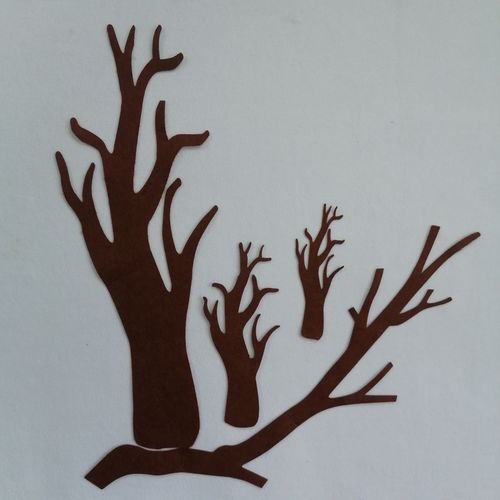 愿望树墙贴环保树枝墙上装饰树叶手工幼儿园 diy无纺布立体黑板报