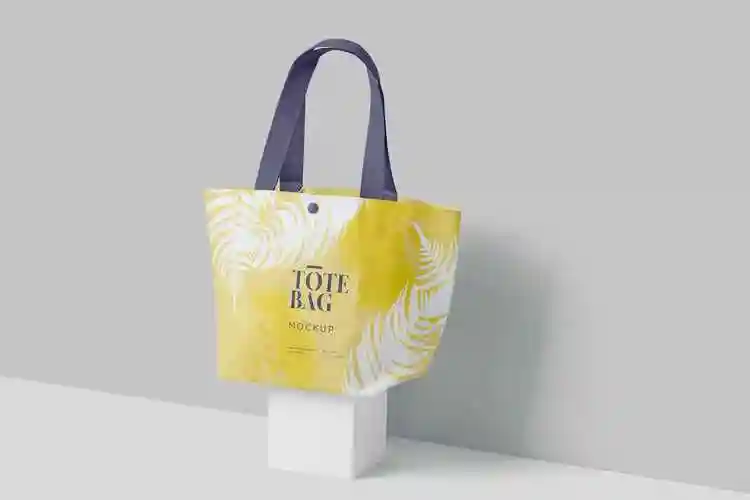 桶形房地产手提袋购物袋环保袋无纺布袋vi设计样机展示模型mockups