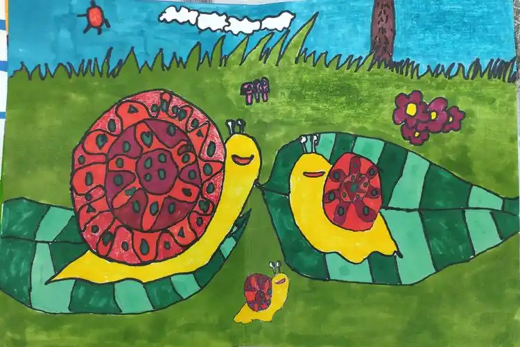 一(21)班《小蜗牛找妈妈》优秀作品